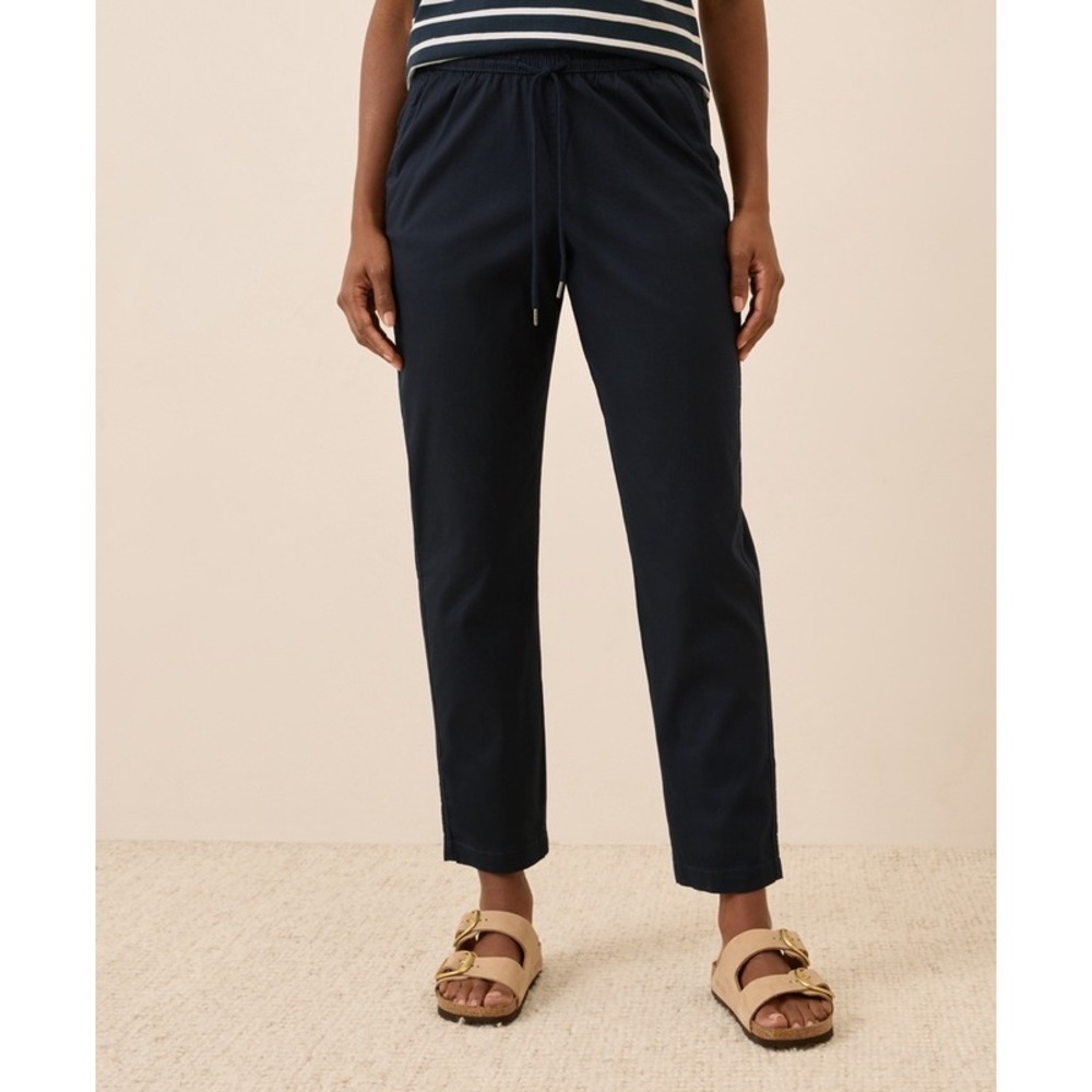 Pact Organic Cotton Twill Straight Leg Drawstring Pants Navy Blue XL